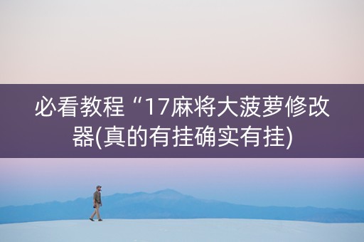 必看教程“17麻将大菠萝修改器(真的有挂确实有挂)