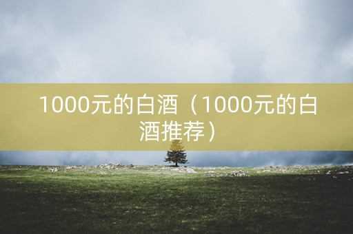 1000元的白酒（1000元的白酒推荐）