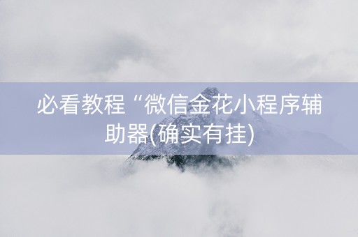 必看教程“微信金花小程序辅助器(确实有挂)