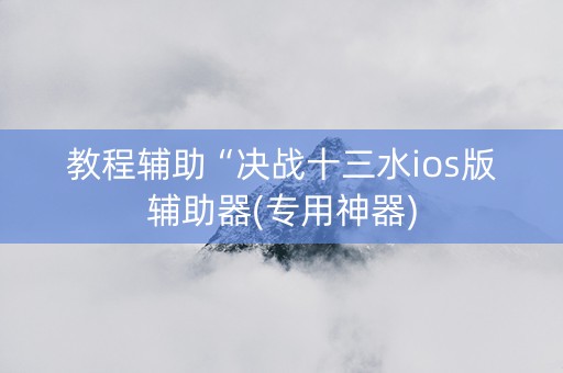 教程辅助“决战十三水ios版辅助器(专用神器)