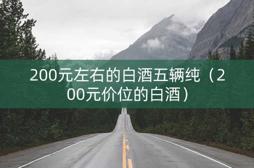 200元左右的白酒五辆纯（200元价位的白酒）