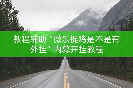 教程辅助“微乐捉鸡是不是有外挂”内幕开挂教程