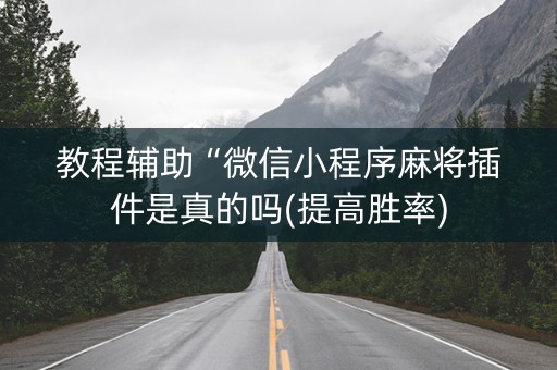 教程辅助“微信小程序麻将插件是真的吗(提高胜率)