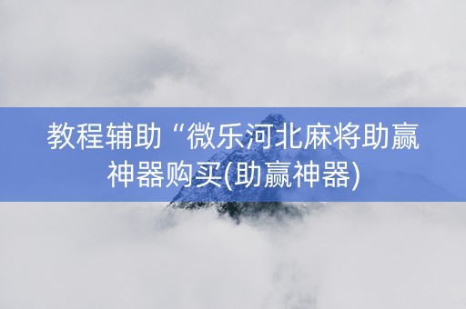 教程辅助“微乐河北麻将助赢神器购买(助赢神器)