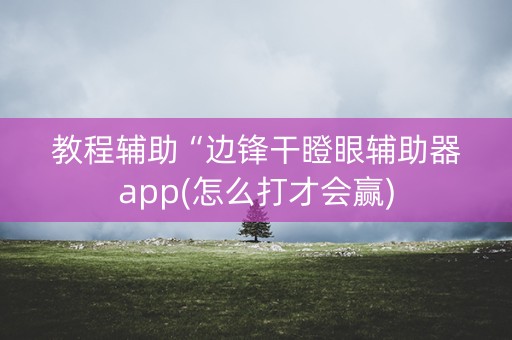 教程辅助“边锋干瞪眼辅助器app(怎么打才会赢)