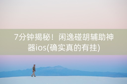 7分钟揭秘！闲逸碰胡辅助神器ios(确实真的有挂)