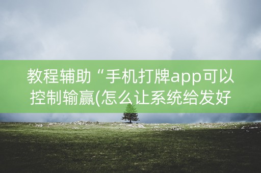 教程辅助“手机打牌app可以控制输赢(怎么让系统给发好牌)