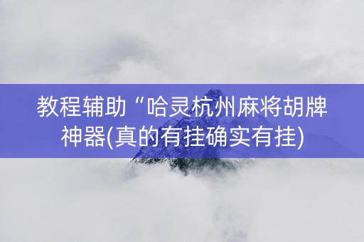 教程辅助“哈灵杭州麻将胡牌神器(真的有挂确实有挂)