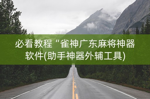 必看教程“雀神广东麻将神器软件(助手神器外辅工具)