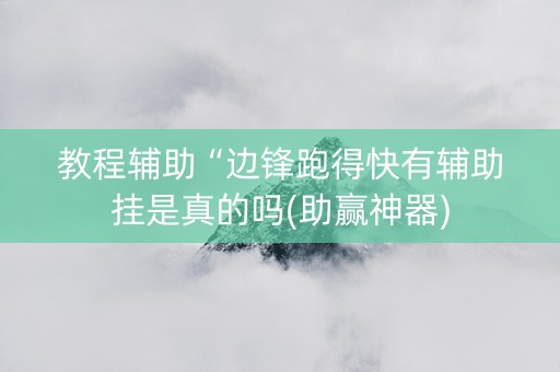 教程辅助“边锋跑得快有辅助挂是真的吗(助赢神器)