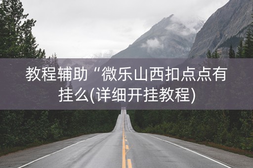 教程辅助“微乐山西扣点点有挂么(详细开挂教程)