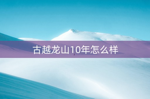 古越龙山10年怎么样