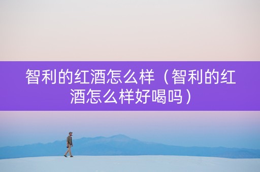 智利的红酒怎么样（智利的红酒怎么样好喝吗）