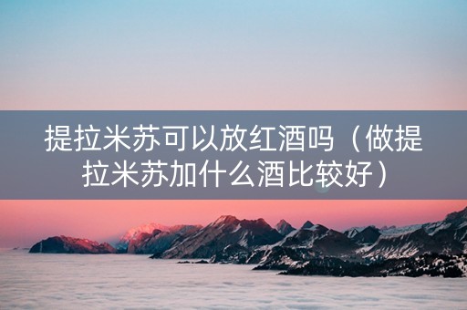 提拉米苏可以放红酒吗（做提拉米苏加什么酒比较好）