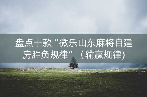 盘点十款“微乐山东麻将自建房胜负规律”（输赢规律)