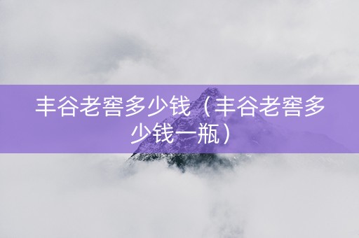 丰谷老窖多少钱（丰谷老窖多少钱一瓶）