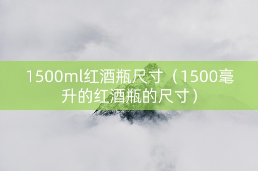 1500ml红酒瓶尺寸（1500毫升的红酒瓶的尺寸）