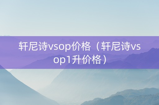 轩尼诗vsop价格（轩尼诗vsop1升价格）