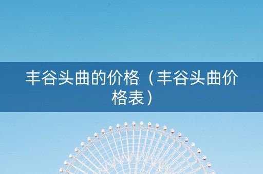 丰谷头曲的价格（丰谷头曲价格表）