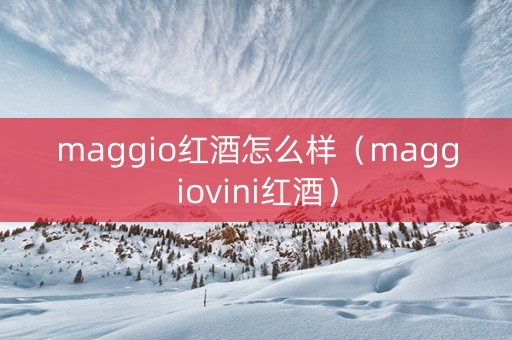 maggio红酒怎么样（maggiovini红酒）