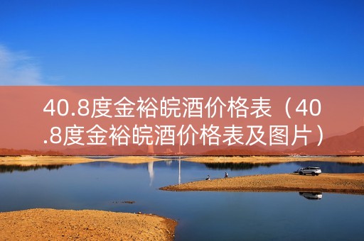 40.8度金裕皖酒价格表（40.8度金裕皖酒价格表及图片）