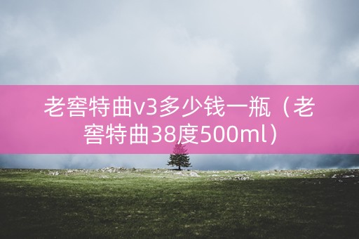 老窖特曲v3多少钱一瓶（老窖特曲38度500ml）