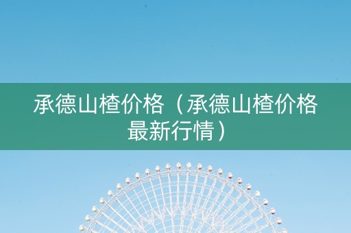 承德山楂价格（承德山楂价格最新行情）