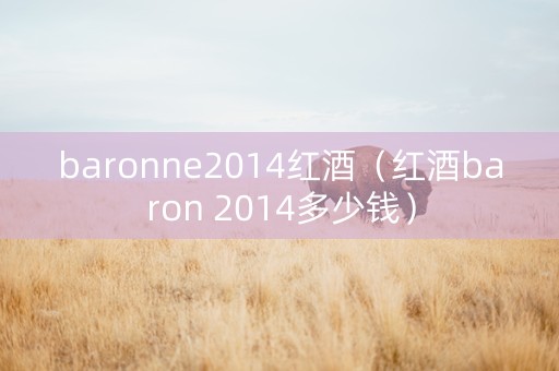 baronne2014红酒（红酒baron 2014多少钱）