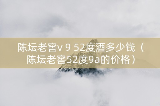 陈坛老窖v 9 52度酒多少钱（陈坛老窖52度9a的价格）