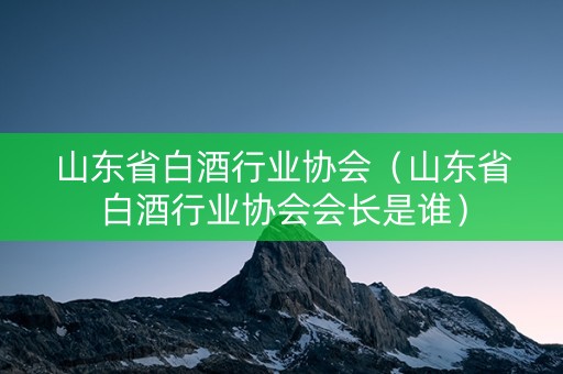 山东省白酒行业协会（山东省白酒行业协会会长是谁）