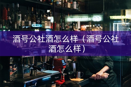 酒号公社酒怎么样（酒号公社 酒怎么样）