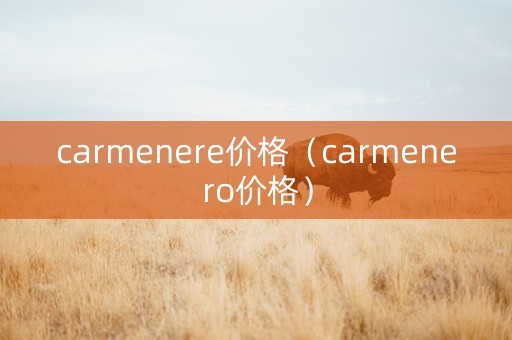 carmenere价格（carmenero价格）